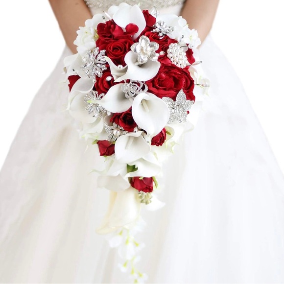 Other - BNWOT Iffo Calla Lilies Simulation Rose  Bride Wedding Bouquet